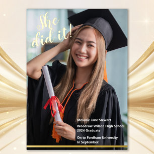 Faire-part photo classique pour diplômés