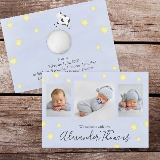 Faire-part Photo Collage Vache mignonne cognée au-dessus de l (Créateur téléchargé)