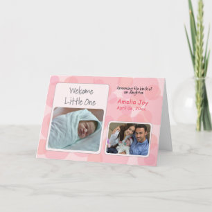 Faire-part Photo customisée et nom Baby Girl Birth Annonce