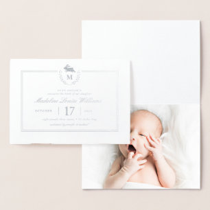 Faire-part PHOTO DE BÉBÉ Lapin minimal