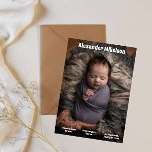 Faire-part Photo de bébé Naissance moderne