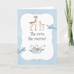 Faire-part Photo de bébé Noël aquarelle pastel pour annoncer 