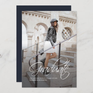 Faire-part Photo de calligraphie moderne 2022 Graduation