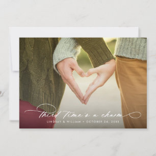 Faire-part Photo de charme de la troisième fois Changer de da