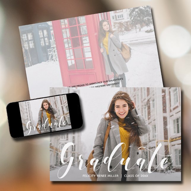 Faire-part Photo de Collège Diplômé (Créateur téléchargé)