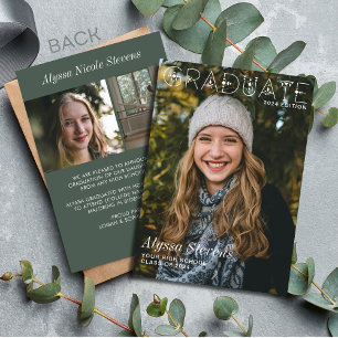 Faire-part Photo de couverture de magazine minimaliste modern