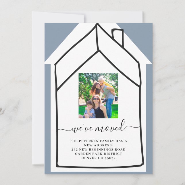 Faire-part Photo de déménagement avec changement d'adresse mo (Devant)