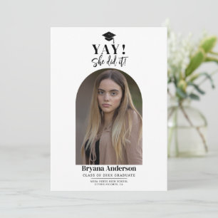 Faire-part photo de Dôme de Graduation Minimale Mo