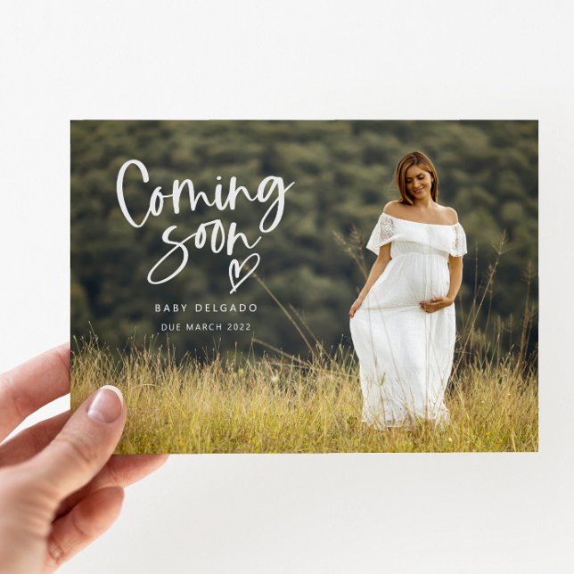 Faire-part photo de grossesse | Bientôt (Créateur téléchargé)
