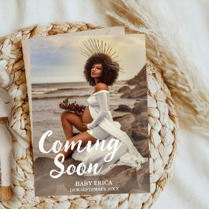 Faire-part photo de grossesse   Minimal À Venir