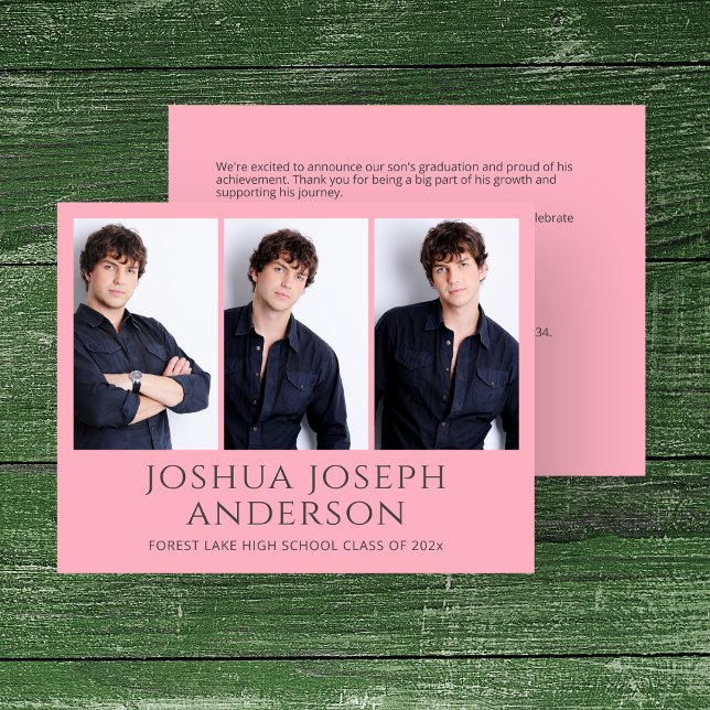 Faire-part photo de la finition rose (Créateur téléchargé)