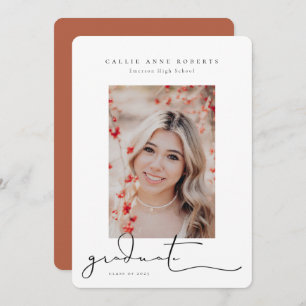 Faire-part photo de la graduation de l'instantané 