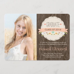 Faire-part photo de la graduation florale de Coral