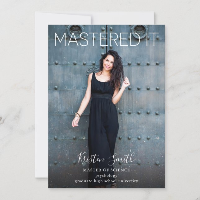 Faire-part photo de la maîtrise (Devant)