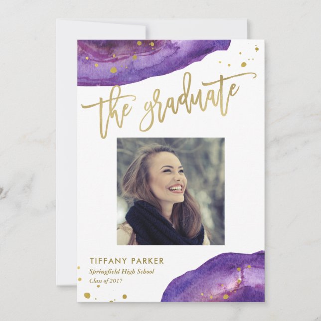 Faire-part Photo de la partie de graduation de la Géode d'or  (Devant)