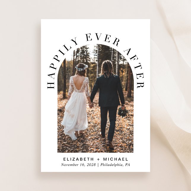 Faire-part Photo de mariage à l'arche pour un bonheur éternel (Créateur téléchargé)