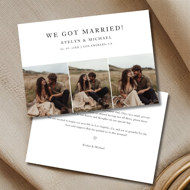 Faire-part Photo de mariage bohème moderne à petit budget Nou (Créateur téléchargé)