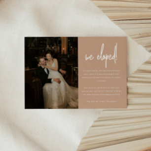 Faire-part Photo de mariage moderne beige 'Nous nous sommes e