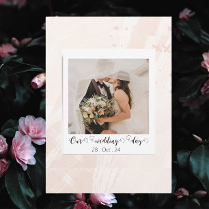 Faire-part Photo de mariage personnalisé élégant