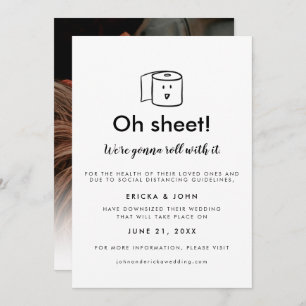 Faire-part Photo de mariage réduit mignon et drôle