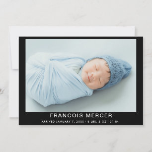 Faire-part Photo de naissance de bébé garçon