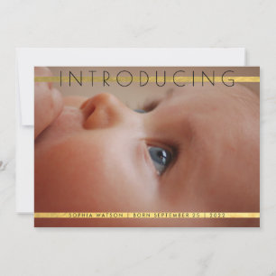 Faire-part photo de naissance Gold Foil