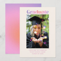 Photo de remise de diplôme rétro tendance rose vio