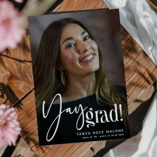 Faire-part Photo de remise de diplômes moderne pour finissant