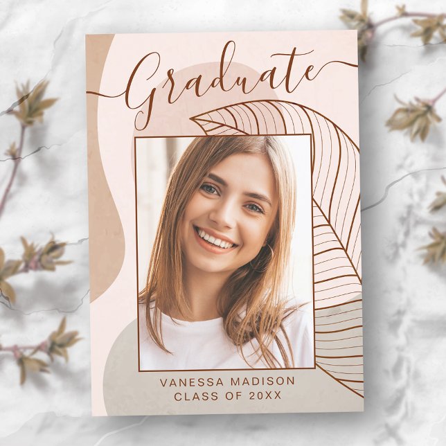 Faire-part Photo de script de calligraphie Abstraite moderne (Créateur téléchargé)