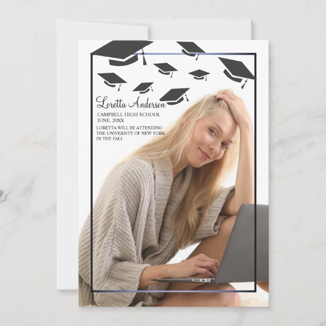 Faire-part photo de transparence de la casquette d (Devant)