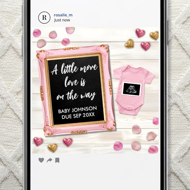 Faire-part Photo d'échographie de la Saint-Valentin sur les m (Créateur téléchargé)