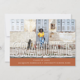 Faire-part photo des diplômés en typographie moder