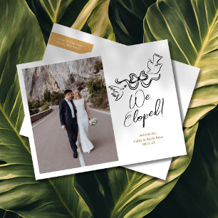 Faire-part photo Doodle Elopement moderne