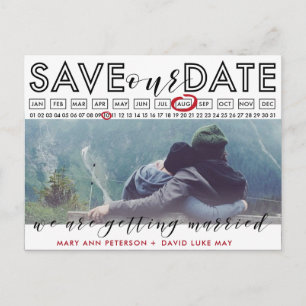 Faire-part Photo Enregistrer la date Carte postale photo avec