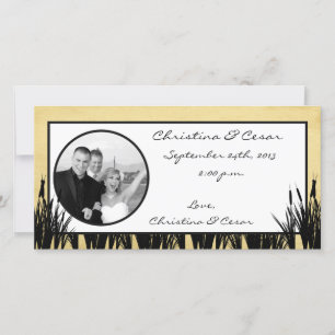 faire-part photo Fiançailles 4x8 Cattail/Dragonfl