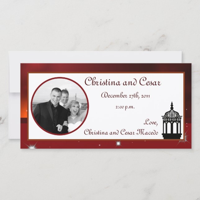 faire-part photo Fiançailles Maroon 4x8 (Devant)