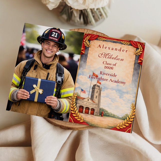 Faire-part Photo First Responder Graduation Celebration (Créateur téléchargé)