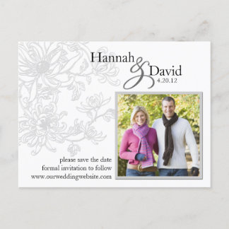 Faire-part Photo florale Enregistrer la carte postale Date