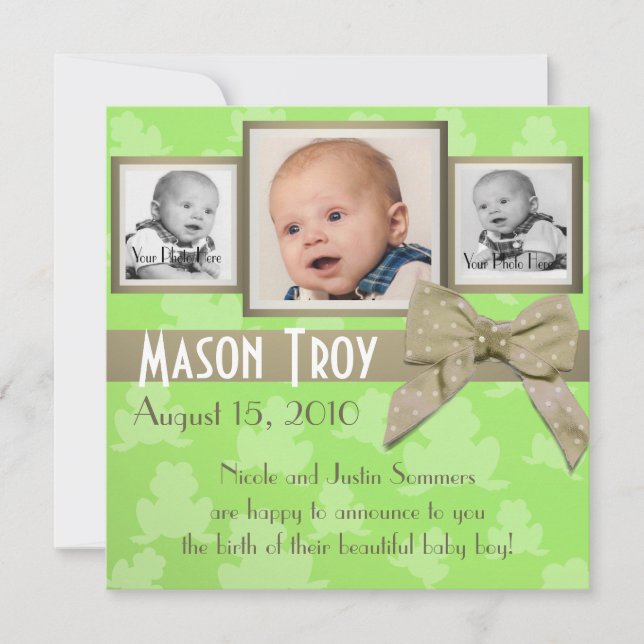 Faire-part photo Hoppy Baby (Devant)