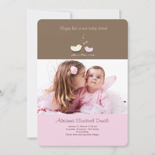 Faire-part Photo Little Sister (Devant)