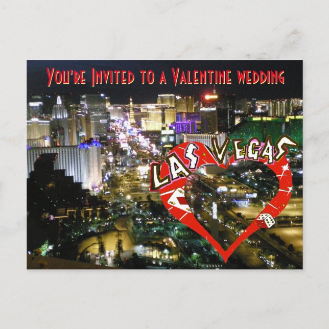 Faire-part photo Mariage de Las Vegas Valentine (Devant)
