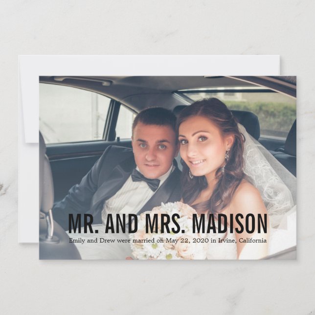 Faire-part photo minimaliste moderne (Devant)