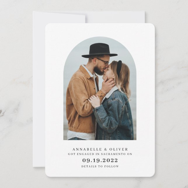 Faire-part photo minimaliste moderne (Devant)