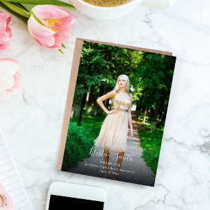 Faire-part photo minimaliste pour diplômés