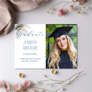 Faire-part Photo Moderne Graduation Bleu