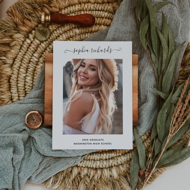 Faire-part Photo noir et blanc simple et élégant (Créateur téléchargé)