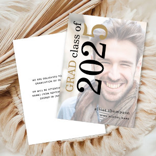 Faire-part Photo Overlay Bold Typographie 2023 Graduation