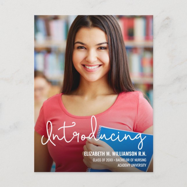 Faire-part photo personnalisée de l'infirmière dip (Devant)