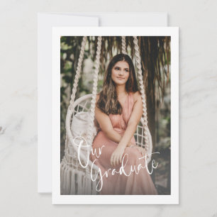 Faire-part Photo personnalisée Élégant élégant chic de gradua