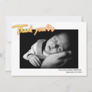 Faire-part Photo personnalisée en noir et blanc. Naissance pe